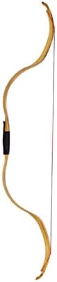 FUNTRESS 50inch Lightweight Laminated Recurve Bow Traditional Detachable Archery Set (yellow-25)