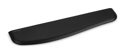 Image of Kensington ErgoSoft Wrist Rest for Slim Keyboards, Black (K52800WW) | Ergonomic gel cushioning, fits slim-profile keyboards, eases wrist strain while typing