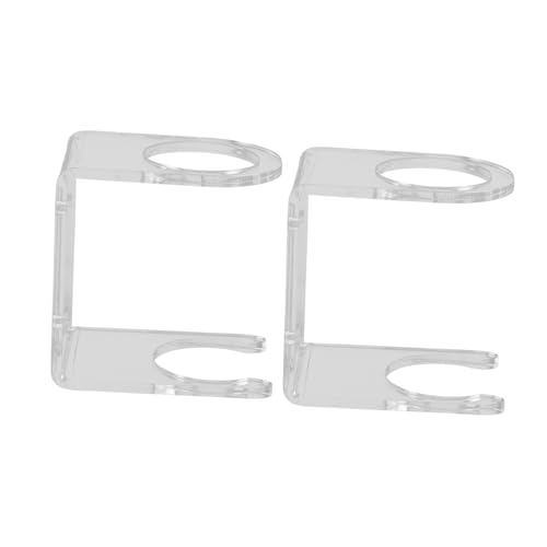 BRIGHTFUFU 2pcs Baseball Bat Wall Mount Holder Acrylic Display Stand for Sports Bats Wall Rack