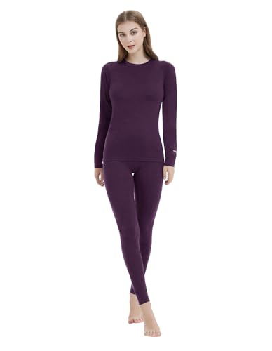 Image of Iguana Womens 100% Merino Wool Base Layer Sets for Ski Lightweight Thermal Underwear
