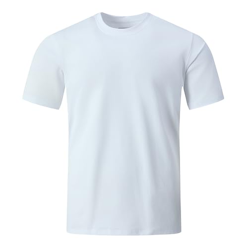Men's Quick-Dry Moisture-Wicking T-Shirt，UPF 50+ Sun Protection Gym Training & Outdoor Hiking Shirt