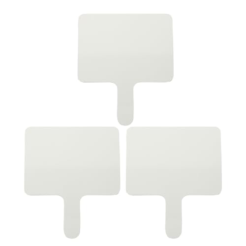 Generic 3pcs Dry Erase Answer Paddles - Double Sided White Boards - 9.6 X 8 Inch Small White Board Dry Erase Auction Paddles for Students Classroom Voting Bridal Shower Games
