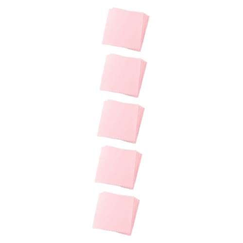 Ipetboom 5 Series Paño De Limpieza De Joyas Cuidado De Gafas Racha Lente Paños De Limpieza De Joyas Limpieza De Telas para Vasos Fibra Extrafina Rosa 50 Piezas X 5