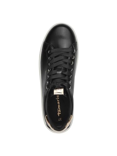 Tamaris Damen Sneaker Synthetik, schwarz, 42 EU – Ansicht 3