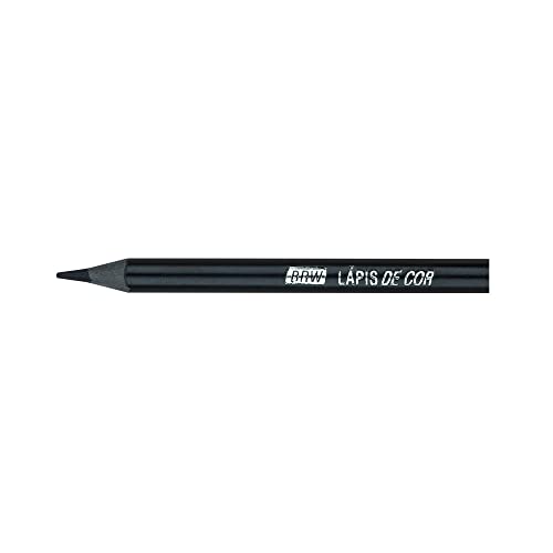 Lápis de Cor Curto 12 Cores Resina Plástica Reciclada Redondo, BRW