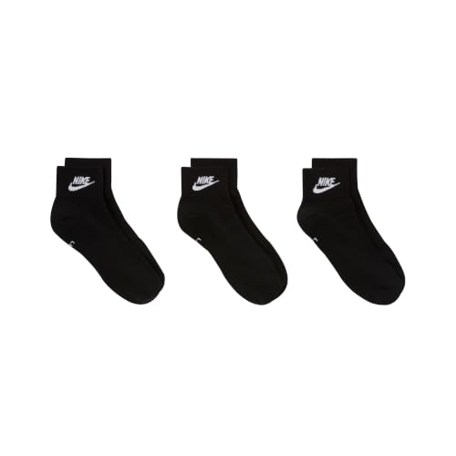 Image of Nike Unisex Adult Sportswear Dri-FIT Everyday Essential Ankle Socks (3-Pack) | Mens and Womens