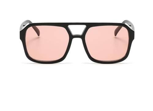 Image of Retro 70s Square Aviator Sunglasses Women Men Vintage Rectangle Sunglasses Flat Frame Trendy Shades