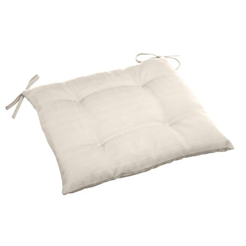 Hespéride - Galette de Chaise carrée 4 Points korai blé 40x40x4cm en Polyester