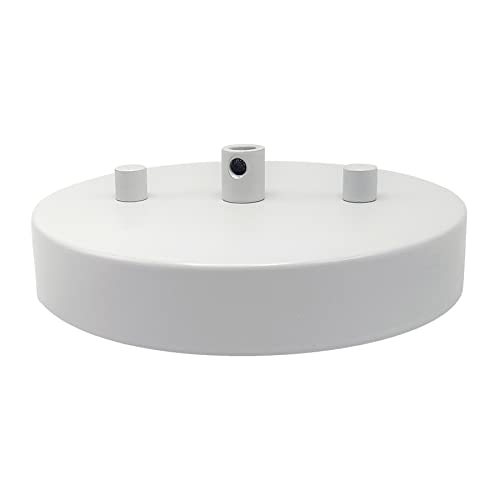 ECUDIS Chandelier Canopy Kit, 5 1/8 Ceiling Lighting Modern Steel Canopy Kit Light Fixture Cover Plate with Hardware for Pendant Lighting Fixtures (White) - Thumbnail 3