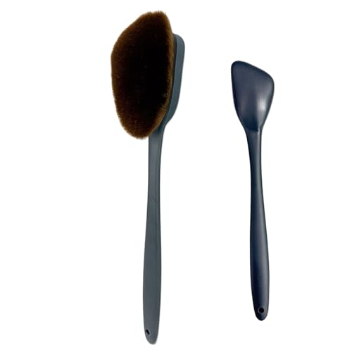 Aplicador Autobronceador Espalda, Aplicador Crema para la Espalda, Cepillo Cuerpo Largo Mango Reutilizable para Bronceado Contorno Base Líquida
