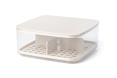 Amuse Plus, boite à fromages Professionnel avec plateau, grande taille, couleur Sable, en matière TRITAN (Incassable)