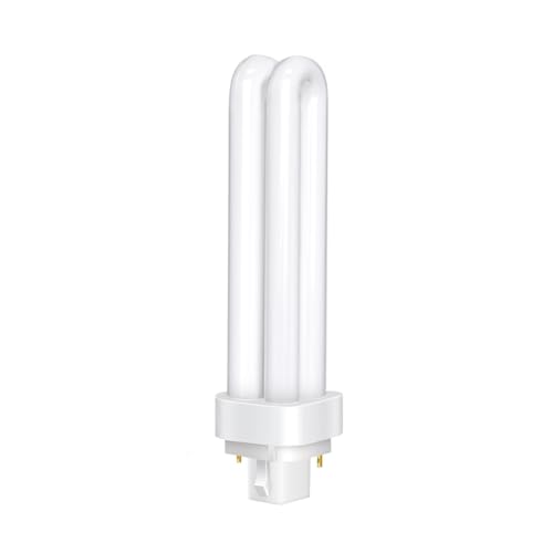 Bombillas G24d-3, 2-Pin PLC Tubo 26W, Blanco Cálido 2700K, 1600LM, Tubo de Doble Vuelta 2U, Lámpara Fluorescente de Bajo Consumo de Alta Eficiencia, Apto Para Cocina, Dormitorio, Comedor, Pack de 1