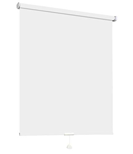 Springrollo Mittelzugrollo Schnapprollo Fenster Rollo Vorhang 16 Farben Breite 62-242 cm Höhe 160 und 230 cm blickdicht lichtdurchlässig Sonnenschutz Sichtschutz Blendschutz (162 x 160 cm Weiß)