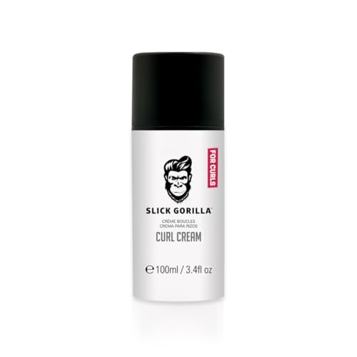 Slick Gorilla Curl Cream, crema arricciacapelli leggera per definizione, senza crespo, senza capelli ribelli, prodotti per lo styling dei capelli ondulati e ricci, 100 ml
