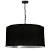 Dainolite BXN-L-BK-697, 1 Light Black/Silver Pendant