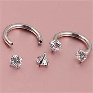 LAURITAMI 4pcs Anelli di Piercing Septum 18G/16G