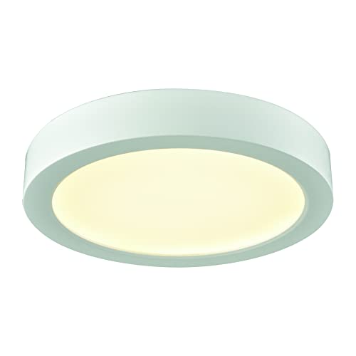 Super Cheap 🛒 Titan 1-Light 6-inch Integrated LED Flush Mount in White with a White Acrylic Diffuser