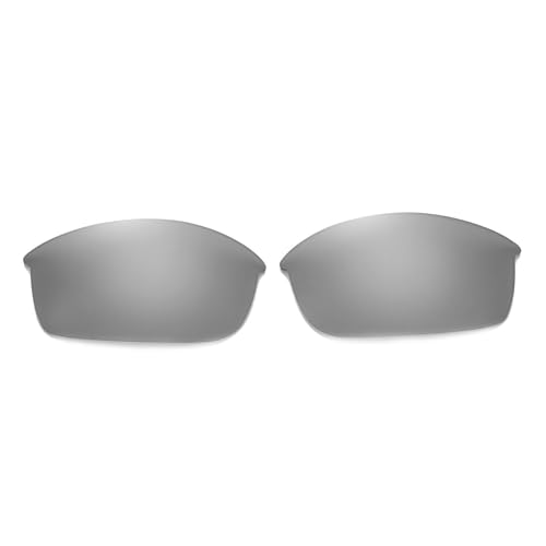 Walleva Replacement Lenses for Oakley Flak Jacket Sunglasses -Multiple Options Available (Titanium Mirror Coated - Polarized)