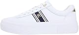 Tommy Hilfiger Th Foxing FW0FW09353 Chaussures Basses en Toile pour Femme, Blanc (Blanc), Pointure 38