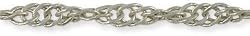 JewelrySupply 1mm Antique Silver Plated Spiral Link Rope Chain (Priced per Foot)