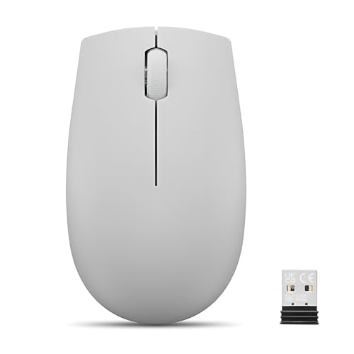 Lenovo 300 Wireless Mouse – Computer Mouse for PC, Laptop with Windows – Ambidextrous Design – 2.4 GHz Nano USB Receiver – 12 Month Battery Life by Lenovo - Used condition - US$10.37