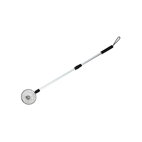 Garneck 1pc Fishing Skimmer Wire Spoon Telescopic Rod Portable Ice Scoop for Lake Fishing Strainer Non- Grip Camping Tackle