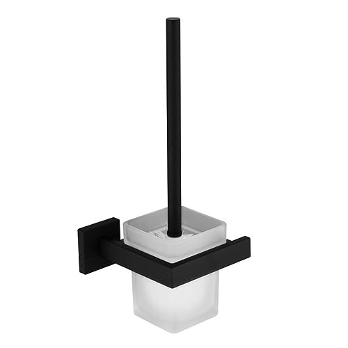 Juego de accesorios de baño negro mate con riel toallero y portarrollos 2