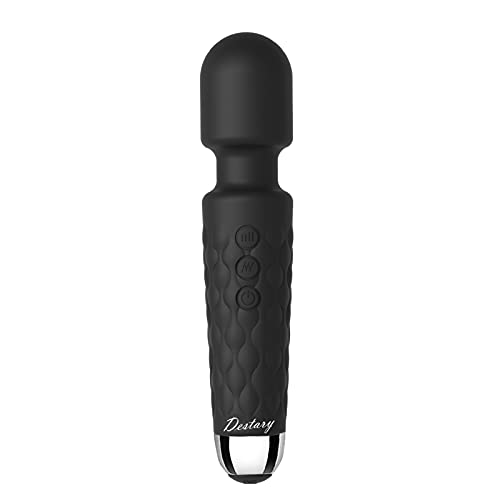 Destary Handheld Personal Powerful Portable 8 Speeds 20 Vibration Models Electric Mini Cordless Massager Tools for Neck Back Waist Shoulder HIPS Tummy Whole-Body Relaxtion - Black