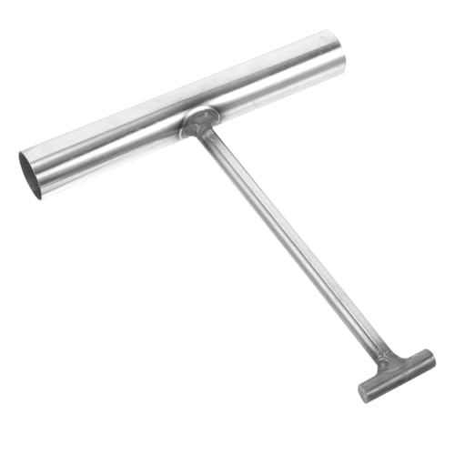 Healvian Gancio per Tombino in Acciaio Inox 15 CM Maniglia a T Utensile di Sollevamento Multiuso per Tombini Porte Avvolgibili e Manutenzione Fognature Attrezzo Manuale per Carichi