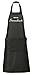 Schnoschi hochwertig bestickte Küchenschürze in Dunkelgrau, Schürze mit 3 Sternekoch gestickt