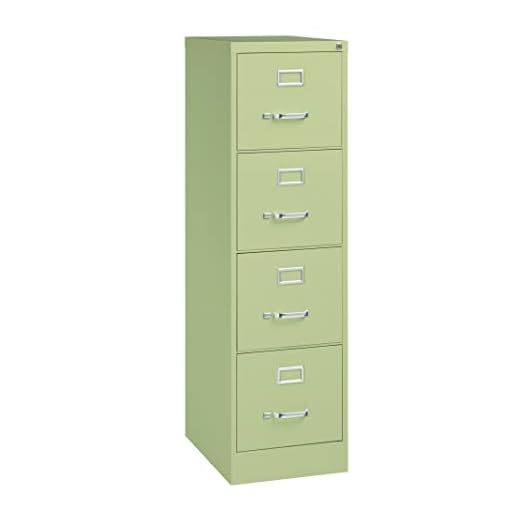 Hirsh Industries 22" Deep Vertical File Cabinet 4-Drawer Letter Size Putty, 17891