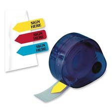 Redi-Tag 81034 Arrow Message Page Flags in Dispenser"Sign Here" Blue 120 Flags/Dispenser