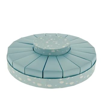 Gâteau porte dragées bleu ciel Formoso SC642 : 18 boîtes prêtes pour éviter le désordre
