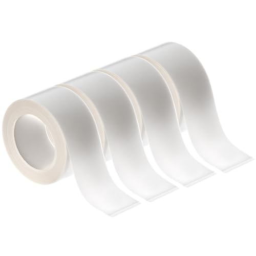 QWORK® 4 Rollos Cinta de etiquetas térmicas, 16 mm x 4 m cinta de etiquetadora transparente, compatible con L1/Q1/M1