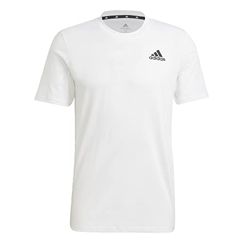 T-shirt de sport Adidas Aeroready blanc col rond taille XXL pour homme