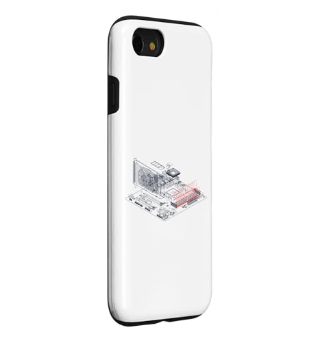 Image of RAM Card Wireframe Computer Motherboard IT Tech Geek Nerd Case for iPhone SE (2020) / 7 / 8