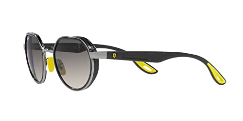 Ray-Ban Unisex RB3703M Scuderia Ferrari Collection Round Sunglasses, Gunmetal/Grey Gradient , 51 mm - image 3