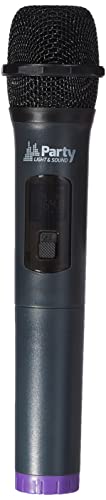 WM-USB - PARTY Light & Sound - Système de Micro UHF Via USB avec 1 récepteur (USB), 1 Adaptateur Jack et 1 Micro UHF Main avec écran Digital - Noir Cover