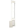 Endura Flap Thermo Panel Pet Door for Sliding Glass Doors | Heavy-Duty Aluminum Frame with Secure Locking Cover | Energy Efficient & Easy Install | White, Medium Flap, 93.25"-96.25" Slider Height
