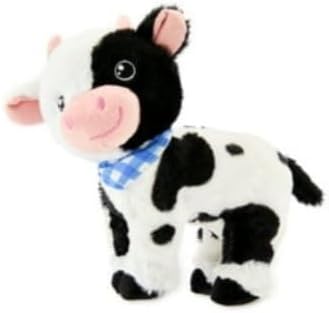 Vibrant Life Plush Cow Dog Toy, Level 3 Chew Rating, Recycled Stuffing, Interactive Pet Play Toy