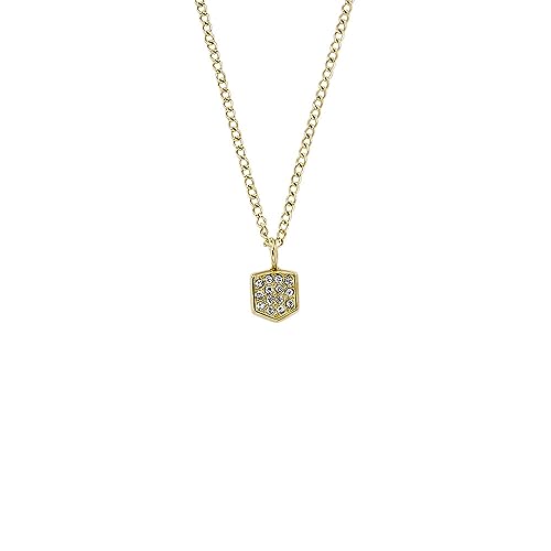 Collier pour femmes Fossil acier inoxydable pendentif pentagone