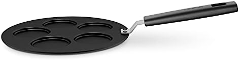 Fiskars Patelnia do naleśników, Ø 24 cm, Odpowiednia do wszystkich płyt, aluminium/tworzywo sztuczne, Odporna na zarysowania, nieprzywierająca powłoka, Hard Face, Czarna, 1052234