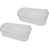 ClimaTek Clear Refrigerator Door Bin -Directly Replaces Frigidaire Electrolux 241808205, 241808221, 240356410, AP2116036 Upper Shelves (Models FRS26RLECSR, FFHS2611LB, FFHS2611LWHA, FFHS2622MB0)