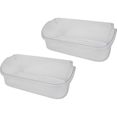 ClimaTek Clear Refrigerator Door Bin -Directly Replaces Frigidaire Electrolux 241808205, 241808221, 240356410, AP2116036 Upper Shelves (Models FRS26RLECSR, FFHS2611LB, FFHS2611LWHA, FFHS2622MB0)