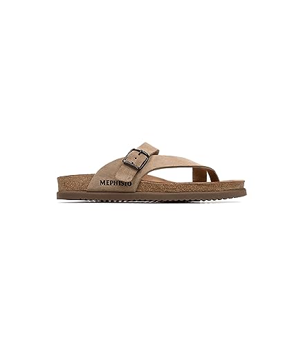 Infradito uomo Mephisto Niels gris, chanclas confort de dedo para hombre