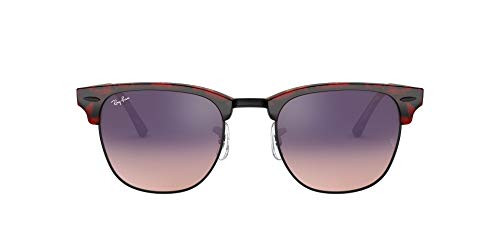 Image of Ray-Ban RB3016F Clubmaster Low Bridge Fit Square Sunglasses for Men for Women