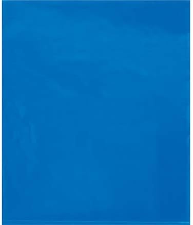 Box Partners PB572BL 15 x 18 in. 2 Mil Blue Flat Poly Bags - Pack of 1000