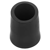 EXHUMKY Rutschfeste Schwarze Gummispitzen für Gehstöcke Krücken und Mobilitätshelfer Leicht Ergonomisch und Installieren für Senioren und Outdoor Aktivitäten