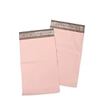 EVANEM 100 Stück Rosafarbene Kuriertaschen Aus Kunststoff, wasserdichte Versandtaschen, Luftpolsterfolie, Selbstdichtender Versand, Expressversand