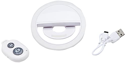 DigiPower Selfie Licht Handy, 28 LED Ringlicht, 3 Helligkeitsstufen, Fernbedienung, USB wiederaufladbare Ringleuchte… – Bild 5